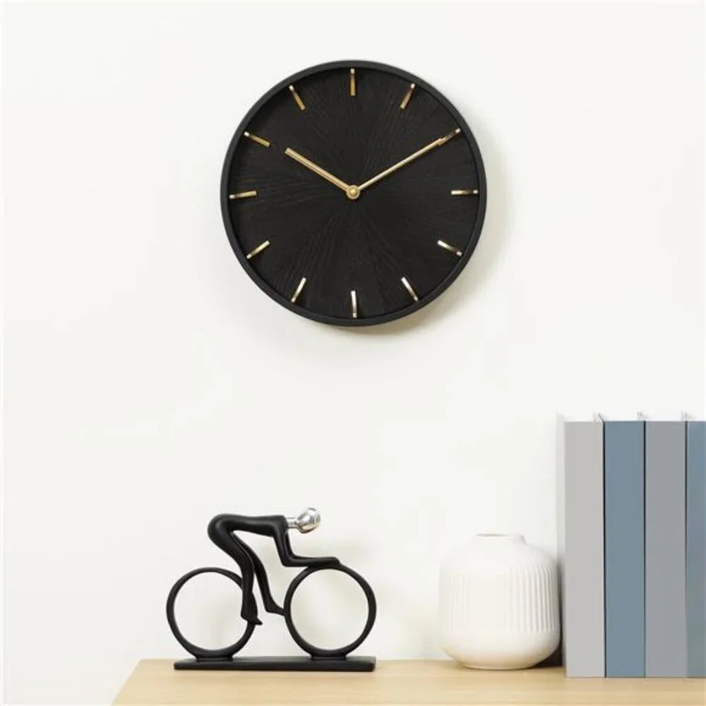 Better Homes & Gardens 11.5 Quartz Battery Modern Woodgrain Indoor Wall Clock